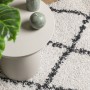 Tappeto Shaggy PAMPLONA a Pelo Lungo Crema e Nero 200x280 cm