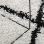 Tappeto Shaggy PAMPLONA a Pelo Lungo Crema e Nero 200x280 cm