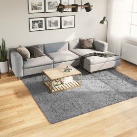 Tappeto Shaggy PAMPLONA a Pelo Lungo Moderno Grigio 240x240 cm