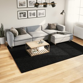 Tappeto Shaggy PAMPLONA a Pelo Lungo Moderno Nero 200x280 cm