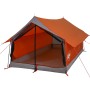 Tenda da Campeggio 2 Persone Grigio e Arancione Impermeabile