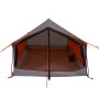 Tenda da Campeggio 2 Persone Grigio e Arancione Impermeabile