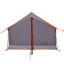 Tenda da Campeggio 2 Persone Grigio e Arancione Impermeabile