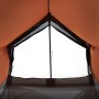 Tenda da Campeggio 2 Persone Grigio e Arancione Impermeabile