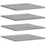 Mensole Parete 4pz Grigio Sonoma 40x50x1,5cm Legno Multistrato