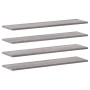 Mensole Parete 4pz Grigio Sonoma 80x20x1,5cm Legno Multistrato