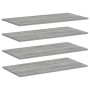 Mensole Parete 4pz Grigio Sonoma 80x40x1,5cm Legno Multistrato