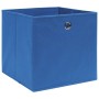 Scatole 4 pz Blu 32x32x32 cm in Tessuto