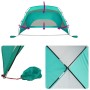 Tenda da Spiaggia Verde 274x178x170/148 cm in Poliestere 185T