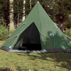 Tenda da Campeggio Tipi per 4 Persone Verde Impermeabile