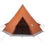 Tenda Campeggio 4Persone Grigia e Arancione 367x367x259 Taffetà