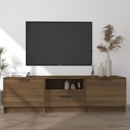 Mobile TV Rovere Marrone 140x35x40 cm in Legno Multistrato