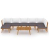 Set Divani da Giardino 8 pz con Cuscini in Massello di Acacia