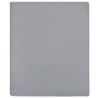 Lenzuola con Angoli Jersey 2pz Grigio 140x200 cm Cotone