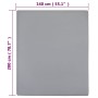 Lenzuola con Angoli Jersey 2pz Grigio 140x200 cm Cotone