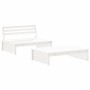 Set Salotto da Giardino 2 pz Bianco in Legno Massello di Pino