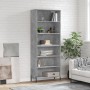 Credenza Grigio Sonoma 69,5x32,5x180 cm Legno Multistrato