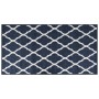 Tappeto da Esterno Navy e Bianco 80x150 cm Design Reversibile