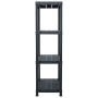 Scaffali 2 pz 200 kg 80x40x138 cm Nero in Plastica