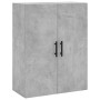 Credenza Grigio Cemento 69,5x34x180 cm in Legno Multistrato