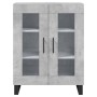 Credenza Grigio Cemento 69,5x34x180 cm in Legno Multistrato