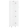 Credenza 34,5x34x180 cm in Legno Multistrato Bianco Lucido