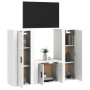 Set Mobili Porta TV 3 pz Bianco in Legno Multistrato