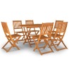 Set Mobili da Pranzo da Giardino 7 pz Legno Massello di Acacia