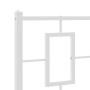Giroletto con Testiera Metallo Bianco 100x200 cm