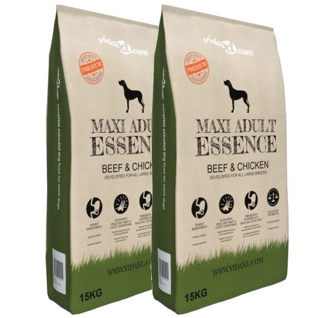 Cibo Premium Cani Maxi Adult Essence Beef & Chicken 2 pz 30kg