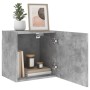 Mobili TV Muro 2pz Grigio Cemento 40,5x30x40 Legno Multistrato