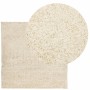 Tappeto Shaggy PAMPLONA a Pelo Lungo Moderno Oro 240x240 cm