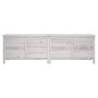 Contenitore da Giardino Bianco 198,5x50x56,5 cm Massello Abete