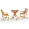 Set Mobili da Pranzo per Giardino 3 pz Legno Massello di Acacia