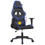 Sedia da Gaming Massaggiante Nero e Blu in Similpelle