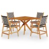 Set Mobili da Pranzo per Giardino 5 pz Legno Massello di Acacia