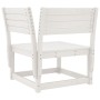 Set Divani da Giardino 6 pz Bianco in Legno Massello di Pino