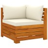 Set Divani da Giardino 7 pz con Cuscini in Massello di Acacia