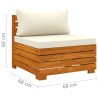 Set Divani da Giardino 7 pz con Cuscini in Massello di Acacia