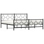 Giroletto con Testiera e Pediera Metallo Nero 183x213 cm