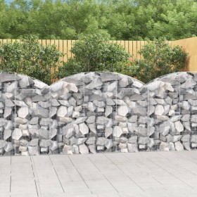 Cesto Gabbione ad Arco 150x30x100/120 cm Ferro Zincato