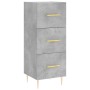 Credenza Grigio Cemento 34,5x34x90 cm in Legno Multistrato