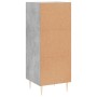 Credenza Grigio Cemento 34,5x34x90 cm in Legno Multistrato