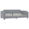 Divano Letto con Materasso Grigio Chiaro 90x200 cm in Tessuto