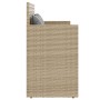 Panca da Giardino con Cuscini Beige in Polyrattan