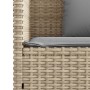 Panca da Giardino con Cuscini Beige in Polyrattan