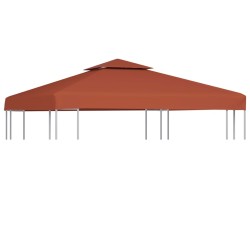 Copertura Superiore Gazebo a 2 Strati 310g/m² 3x3m Terracotta