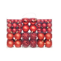 Set Palline di Natale 100 pz 3/4/6 cm Rosse