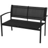 Set da Pranzo da Giardino 4 pz in Textilene Nero