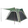 Tenda Campeggio 4 Persone Verde Rilascio Rapido Impermeabile